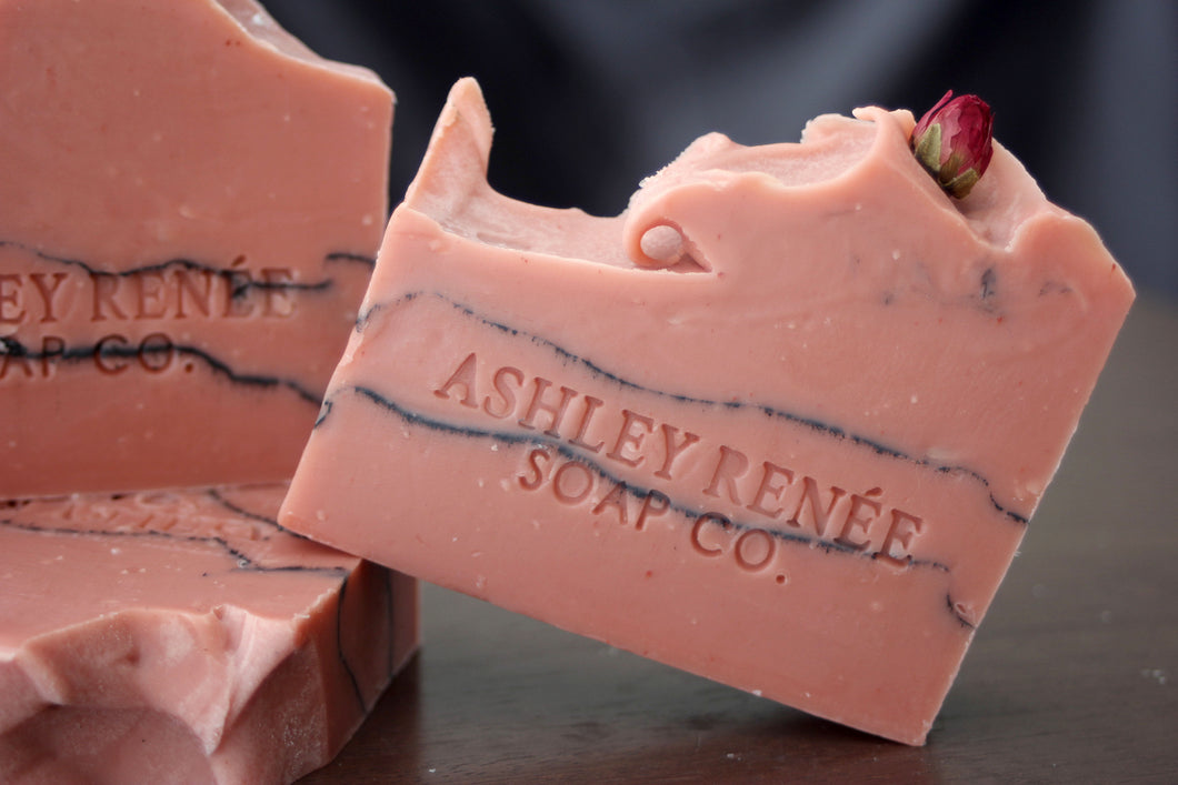 Geranium & Frankincense Rose Clay & Charcoal Soap